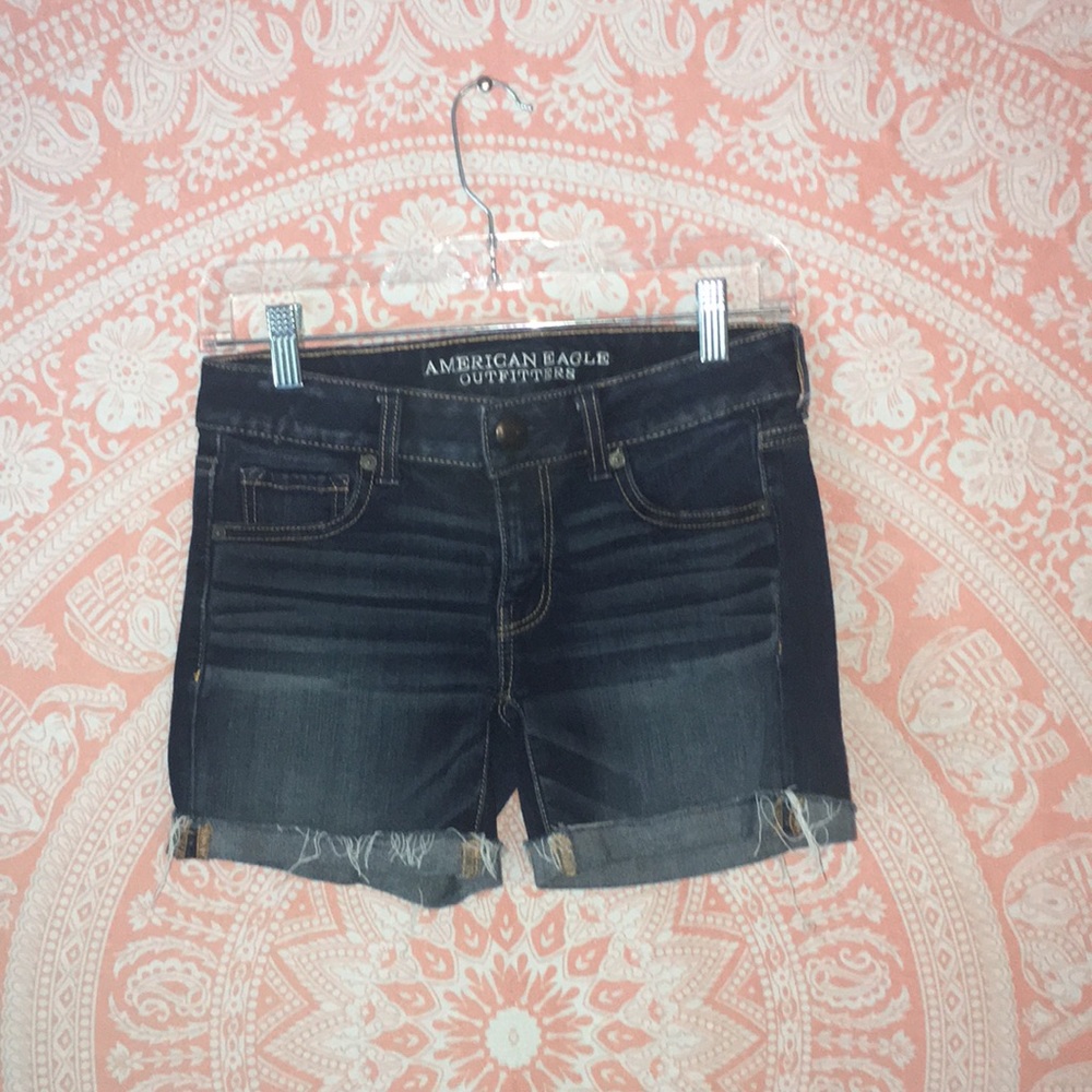 American Eagle Outfitters denim shorts.